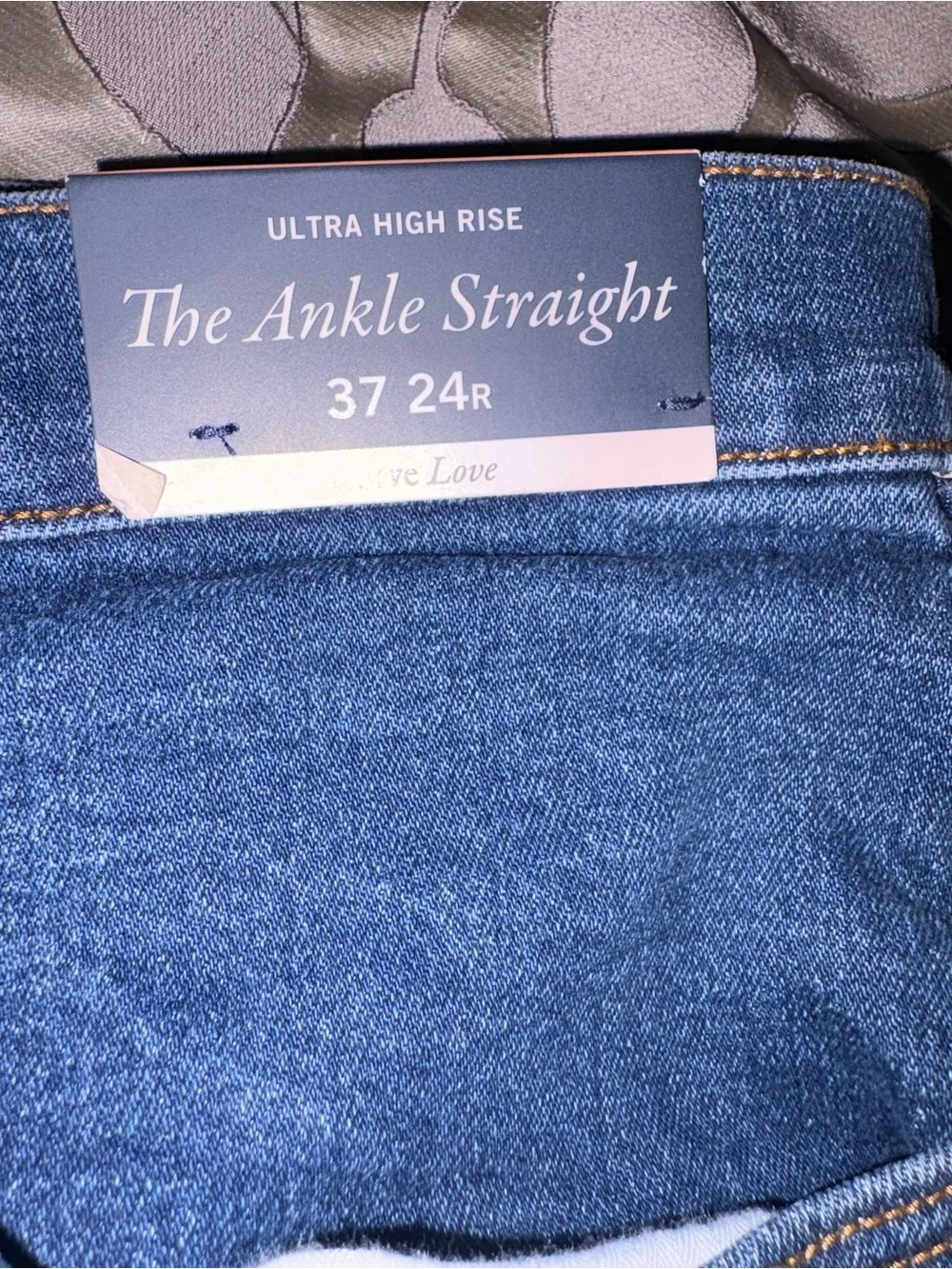 Abercrombie & Fitch Women's 24W NWT Curve Love Ankle Straight Dark Blue Jeans - Picture 6 of 9